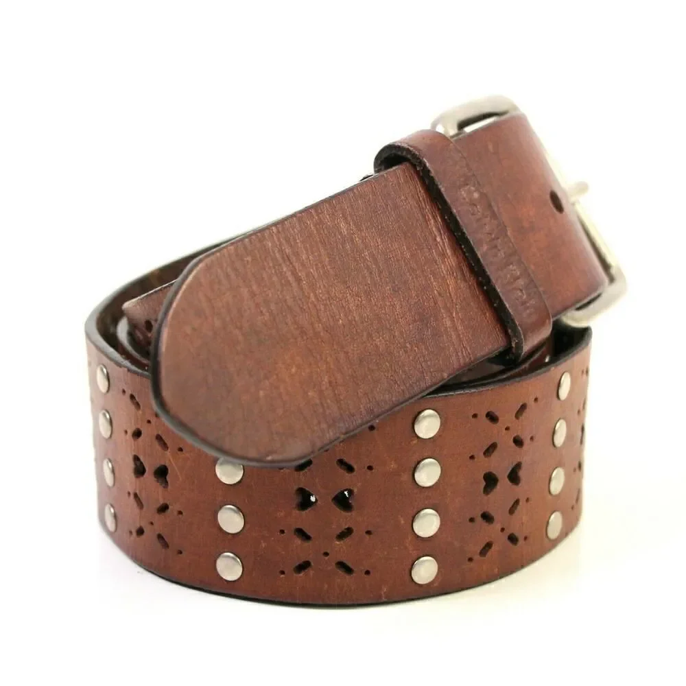Calvin Klein BROWN REAL LEATHER 1 3/4